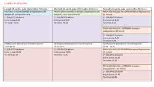 Calendario 3^a